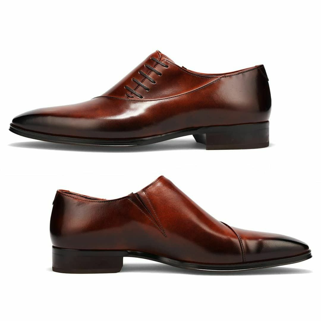 クインクラシコオリジナル 国産ビジネスシューズ サイドレース エラスティック 250050