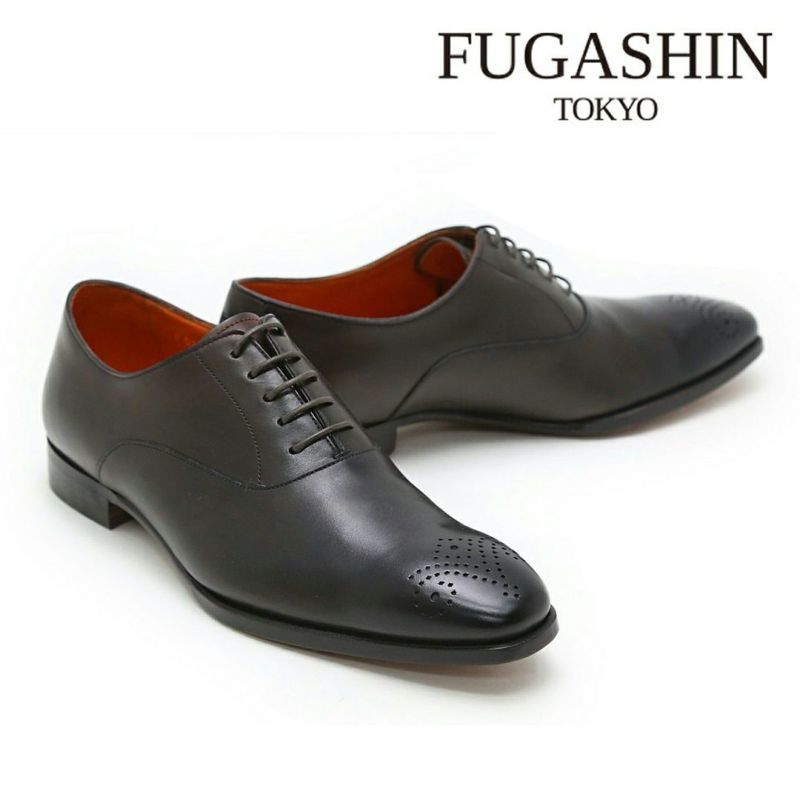 フウガシン FUGASHIN メンズ ドレスシューズ fdm4203 ダークブラウン 内羽根メダリオン