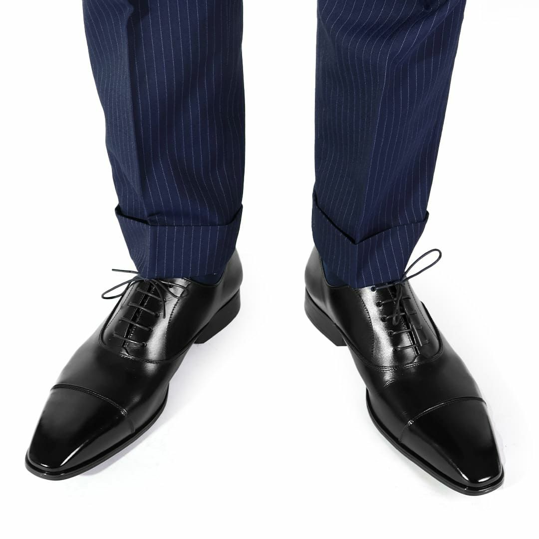 クインクラシコ ストレートチップ キャップトゥ 26001 ブラック 3