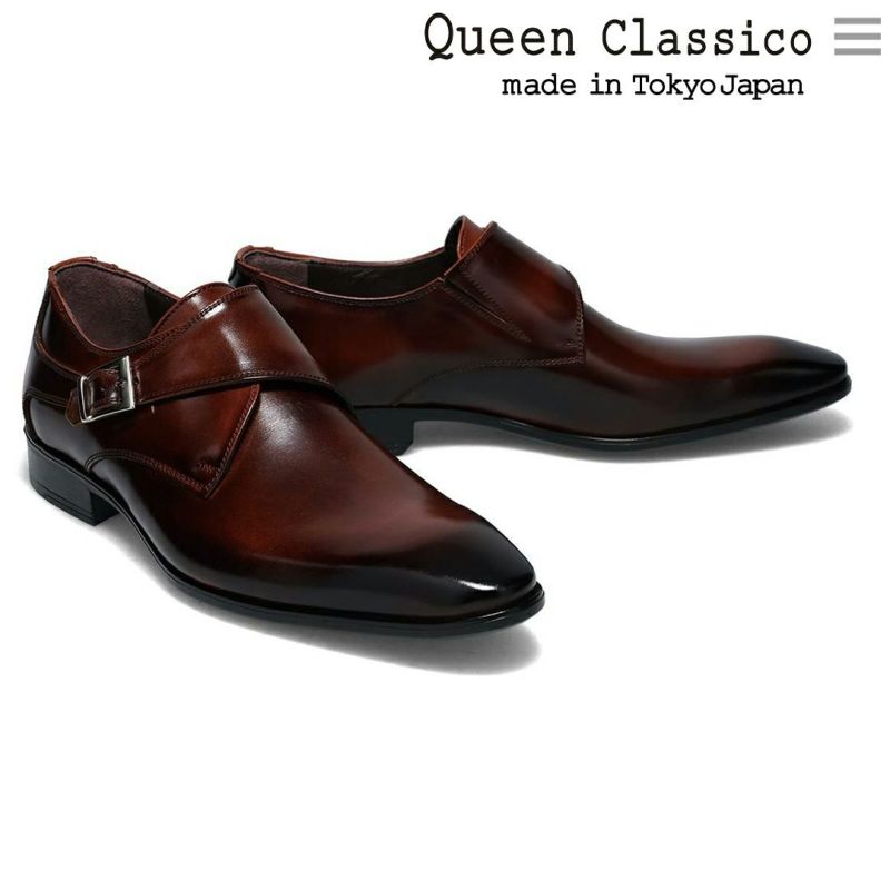 クインクラシコ シングルモンクストラップ 34003snt ブラック ブラウン 4