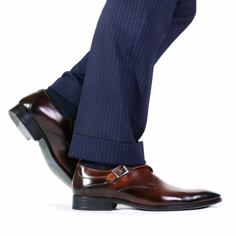 クインクラシコ シングルモンクストラップ 34003snt ブラック ブラウン 5