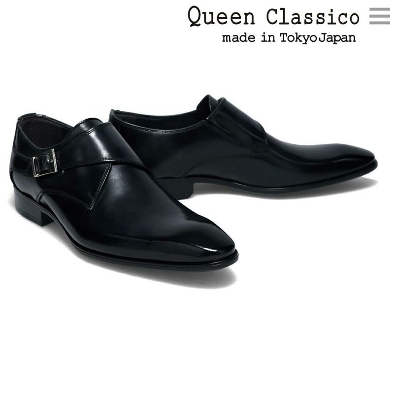 クインクラシコ シングルモンクストラップ 34003snt ブラック ブラウン 6