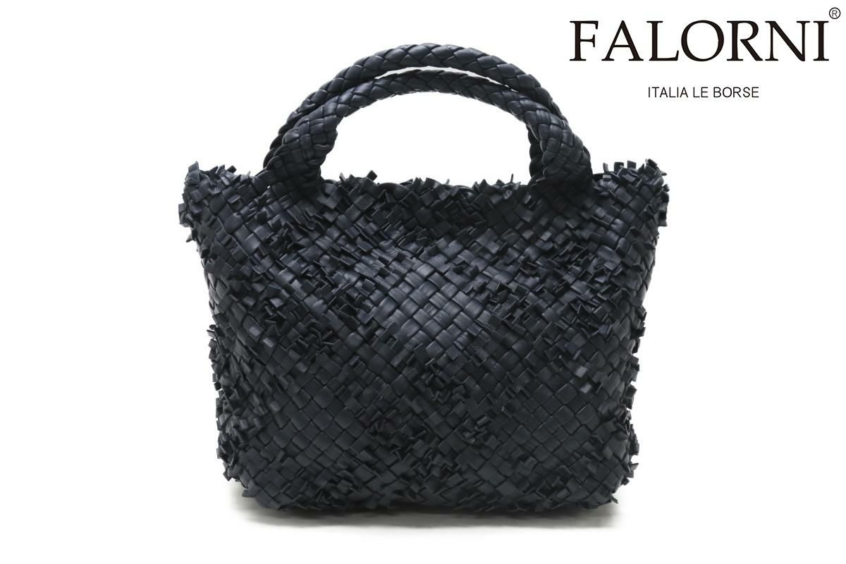 ファロルニ / FALORNI バッグ f1635nv ダブルハンドルバッグ ネイビー