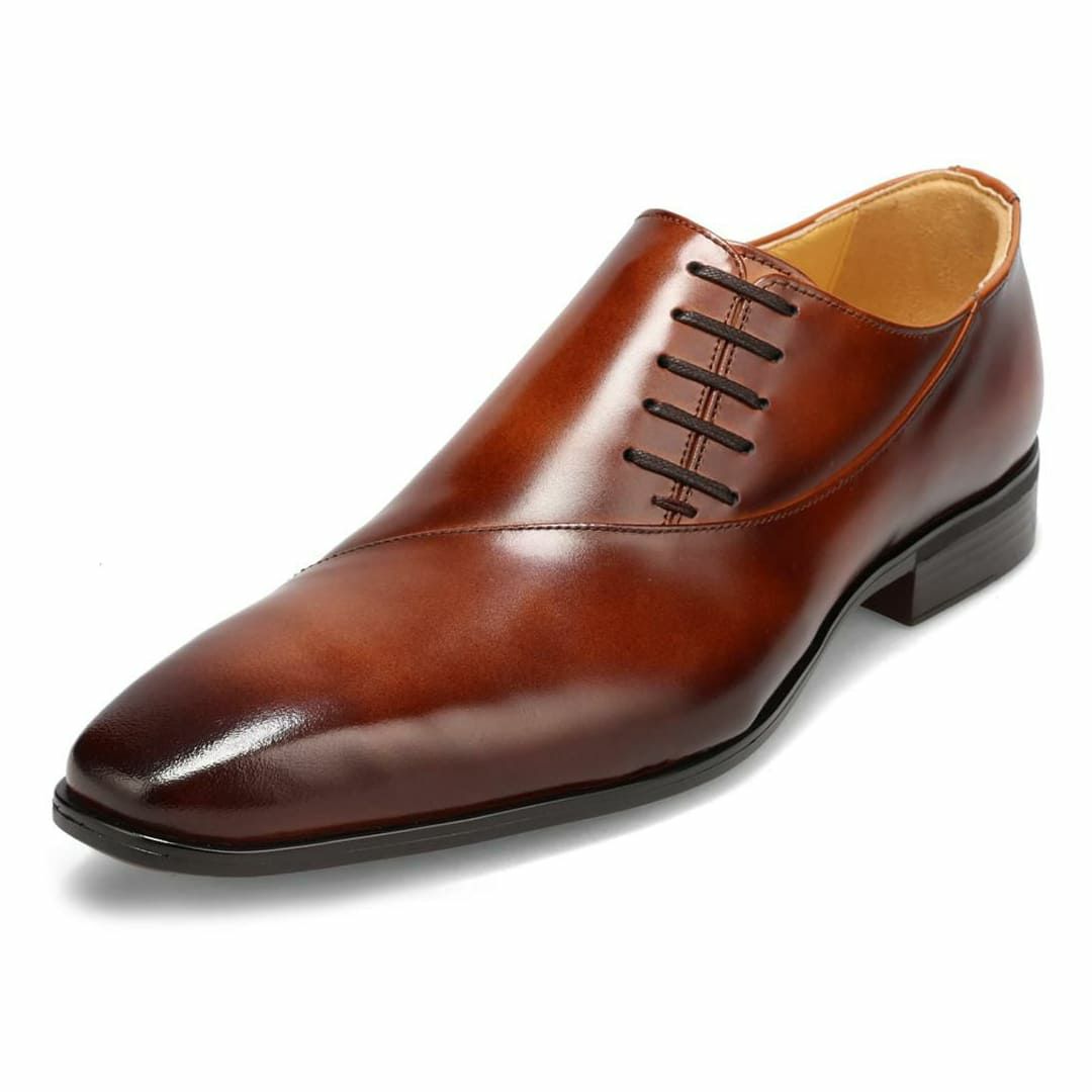 クインクラシコ サイドレース ドレスシューズ 62002 ブラウン