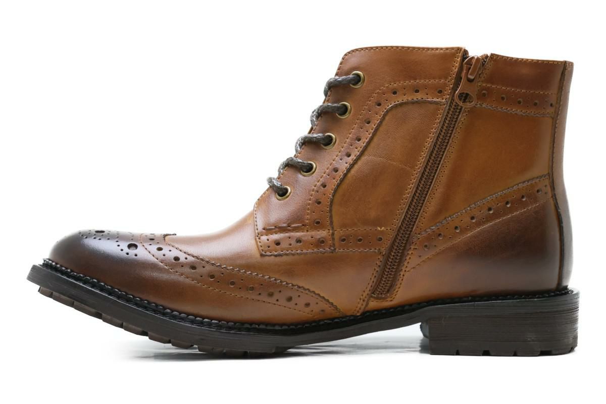 ラウディ メンズ ウィングチップブーツ ブラウン 2