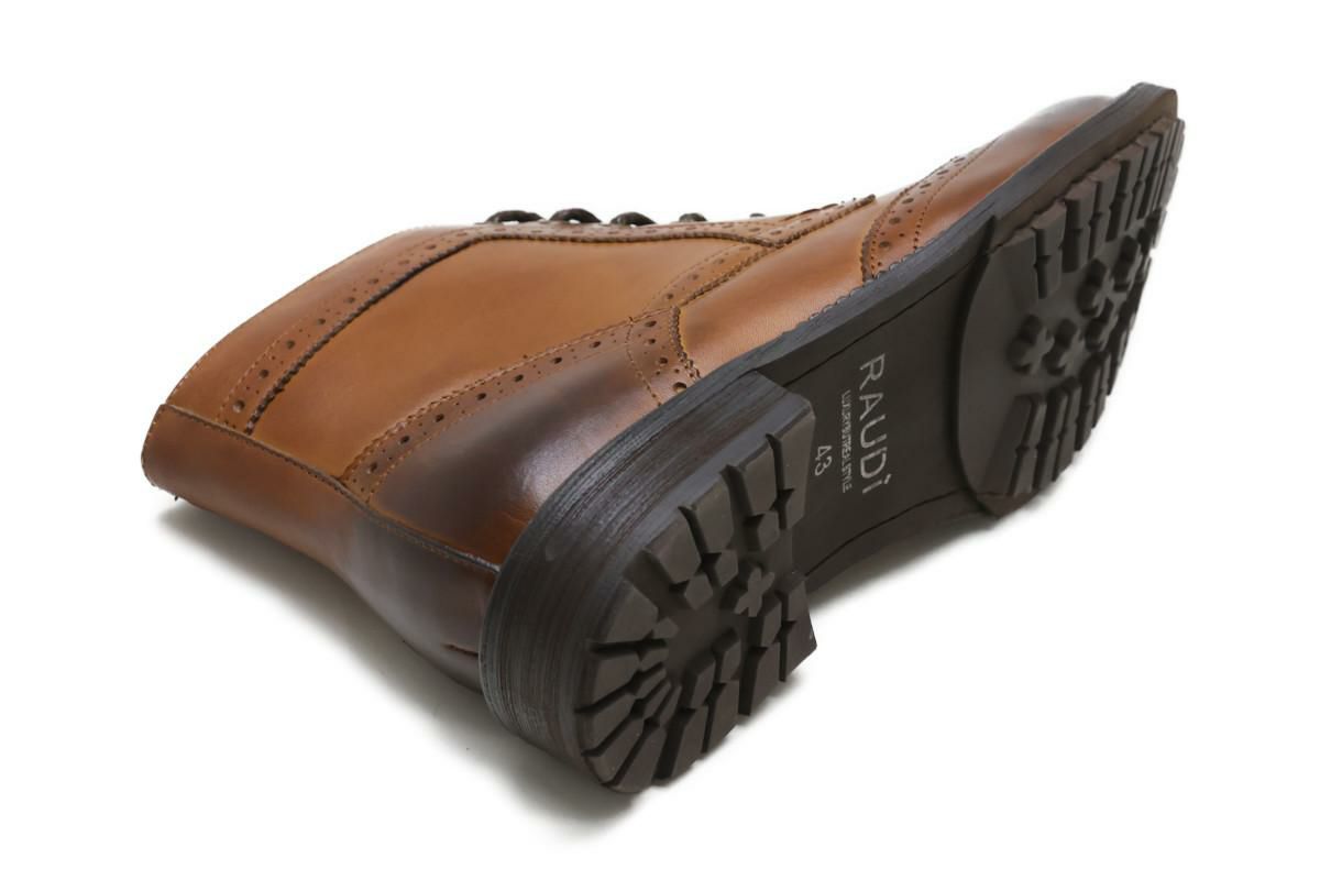 ラウディ メンズ ウィングチップブーツ ブラウン 2 3 4