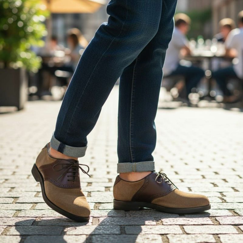 ハッシュパピー メンズ 内羽根サドルシューズ m-184ttau 9