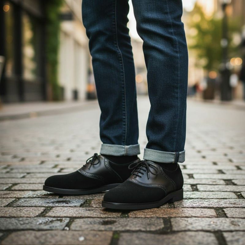 ハッシュパピー メンズ 内羽根サドルシューズ m-184ttau 9