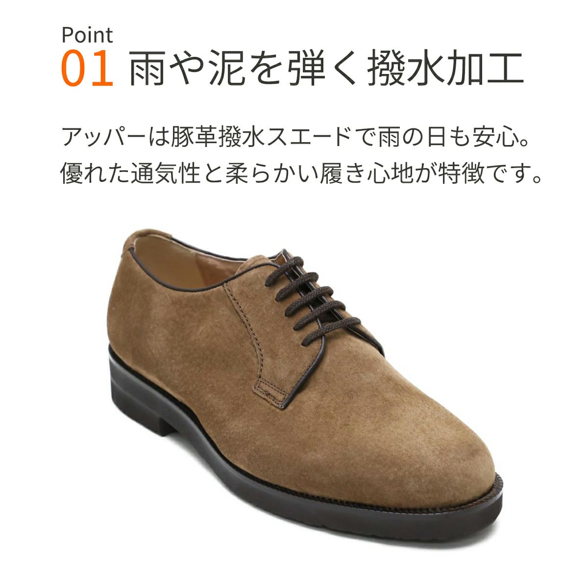 ハッシュパピー メンズ 外羽根プレーントゥ m-120tdbr 2