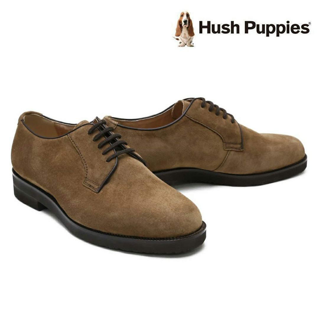 ハッシュパピー メンズ 外羽根プレーントゥ m-120tdbr 2 3 4