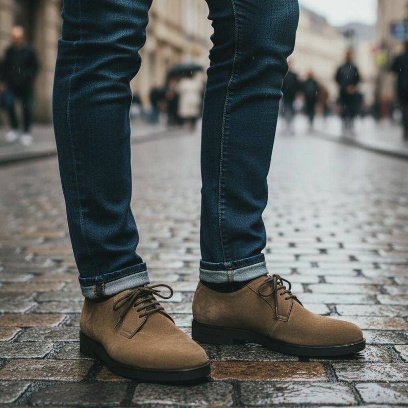 ハッシュパピー メンズ 外羽根プレーントゥ m-120tdbr 9