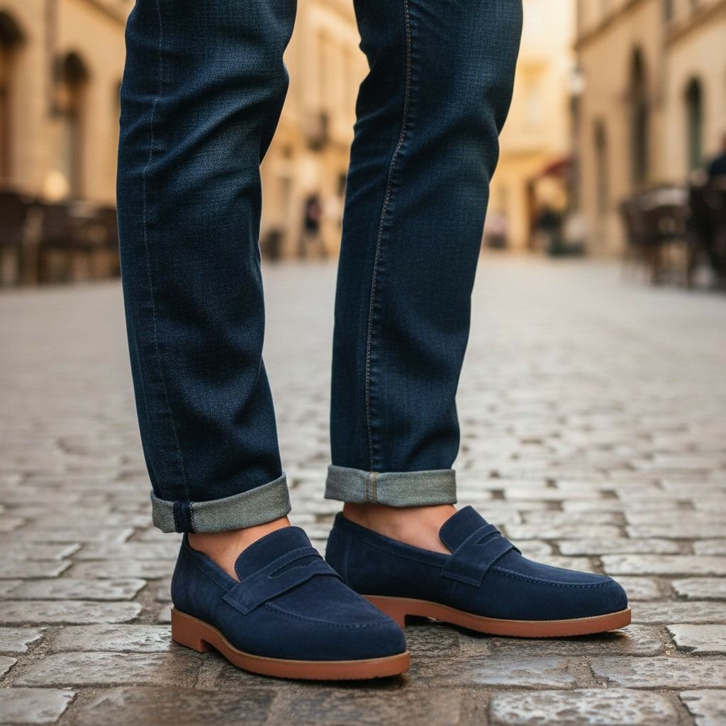 ハッシュパピー メンズ スエードローファー m-104tbk 2 3 4