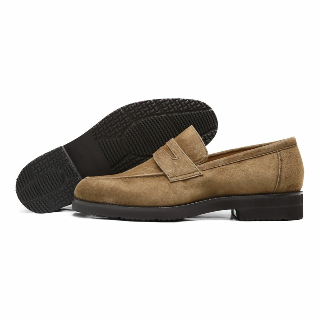 ハッシュパピー メンズ スエードローファー m-104tbk 2 3 4