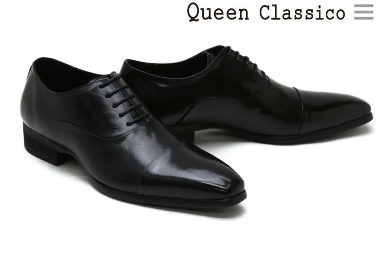 クインクラシコ / QueenClassico メンズ ドレスシューズ mm001bk 内羽根ストレートチップ ブラック  の通販｜クインクラシコ公式オンラインストア