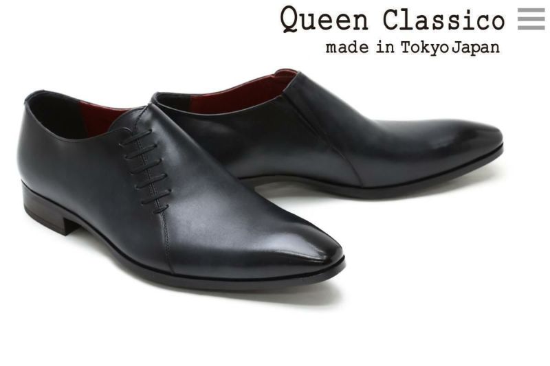 クインクラシコ / QueenClassico メンズ ドレスシューズ 10003bk サイドレース ブラック 国産(日本製) dress の通販｜ クインクラシコ公式オンラインストア