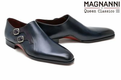 マグナーニ 限定モデル ダブルモンクストラップ ドレスシューズ 24142 ダークブルー MAGNANNI の通販｜クインクラシコ公式オンラインストア