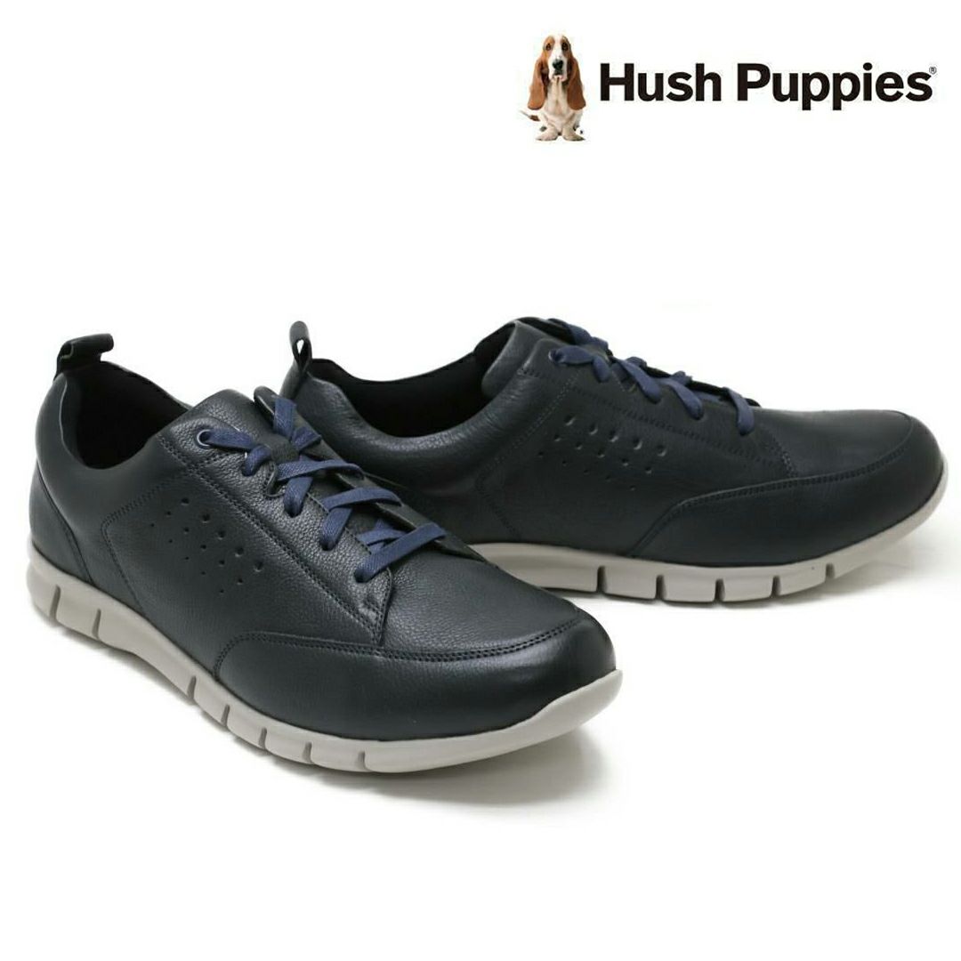 ハッシュパピー メンズ レザースニーカー m-7105tnv ネイビー 2