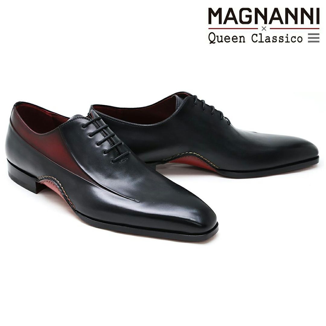 公式】MAGNANNI マグナーニ ホールカット 内羽根 プレーントウ カーフ 