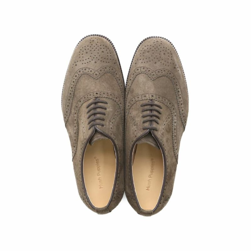 ハッシュパピー メンズ ウイングチップ m-121tdbr ダークブラウン 10