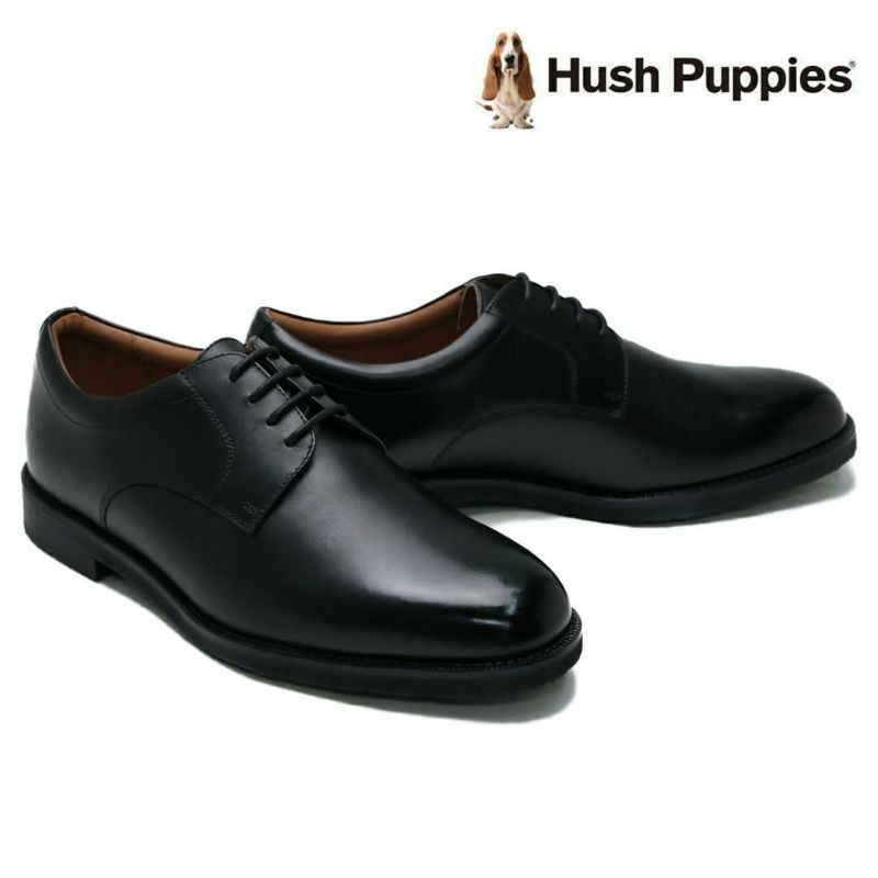 ハッシュパピー メンズ 外羽根プレーントゥ m-0247natbk ブラック