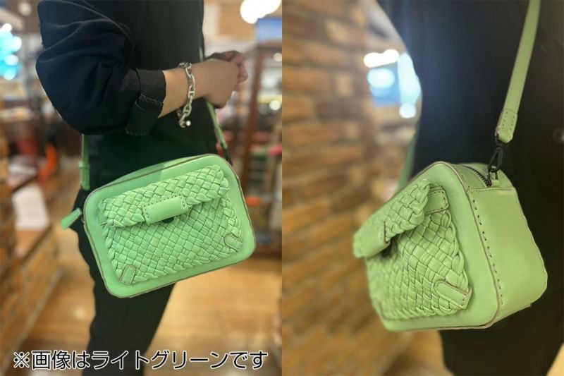 ファロルニ バッグ 2WAYショルダーバッグ グリーン イタリア製 FALORNI