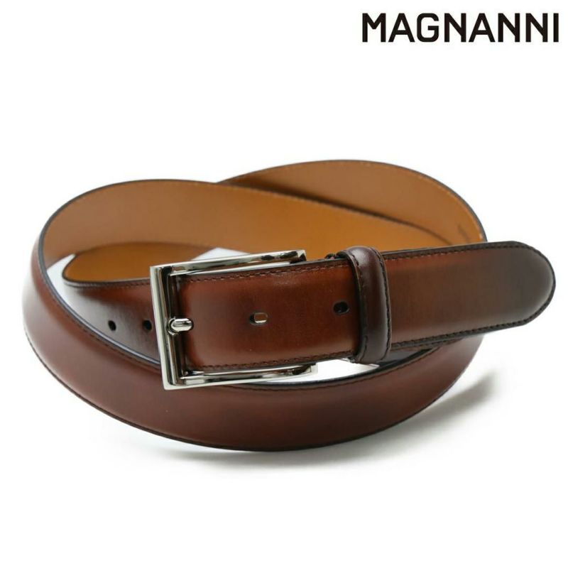 〈美品〉MAGNANNI マグナーニ レザーベルト ダークブラウン 美品〉MAGNANNI マグナーニ レザーベルト ダークブラウン - メルカリ