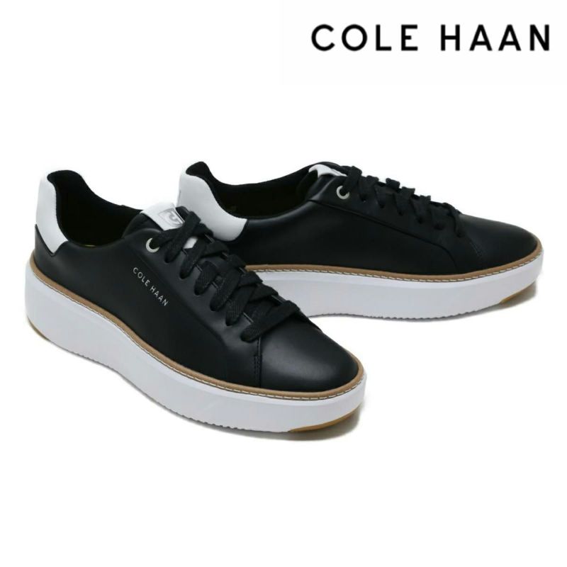 コールハーン レディース グランドプロトップスピン ブラック ホワイト