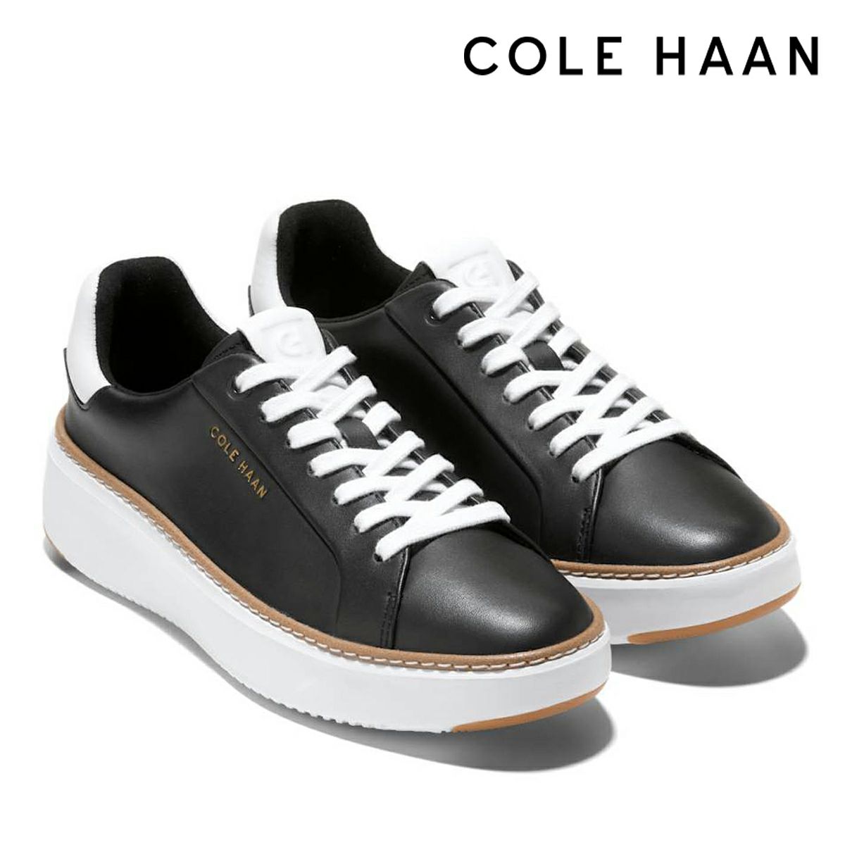 コールハーン レディース グランドプロトップスピン ブラック ホワイト 5