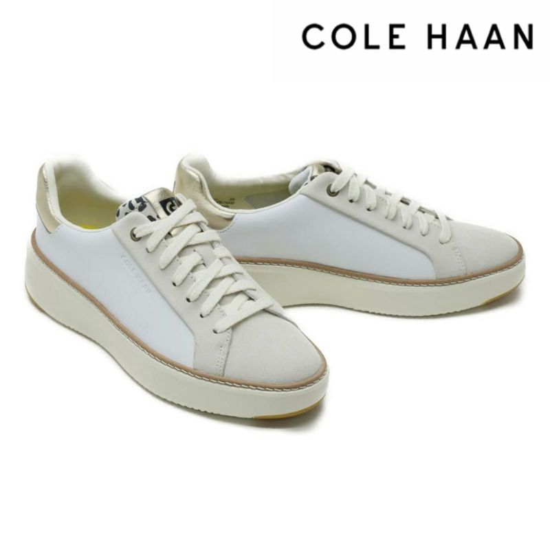 コールハーン レディース グランドプロトップスピン ホワイト レオパード