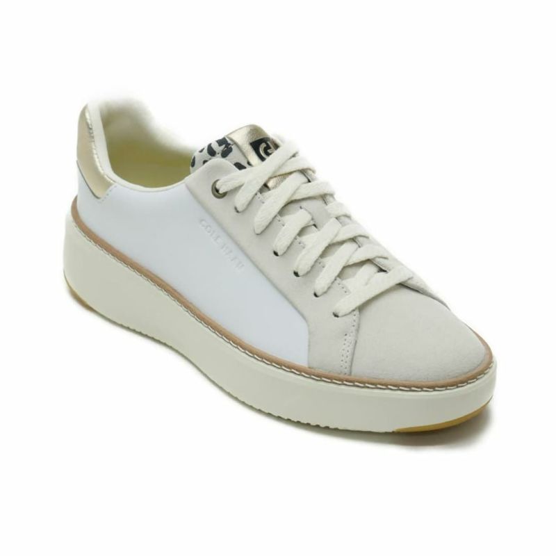 コールハーン レディース グランドプロトップスピン ホワイト レオパード 5