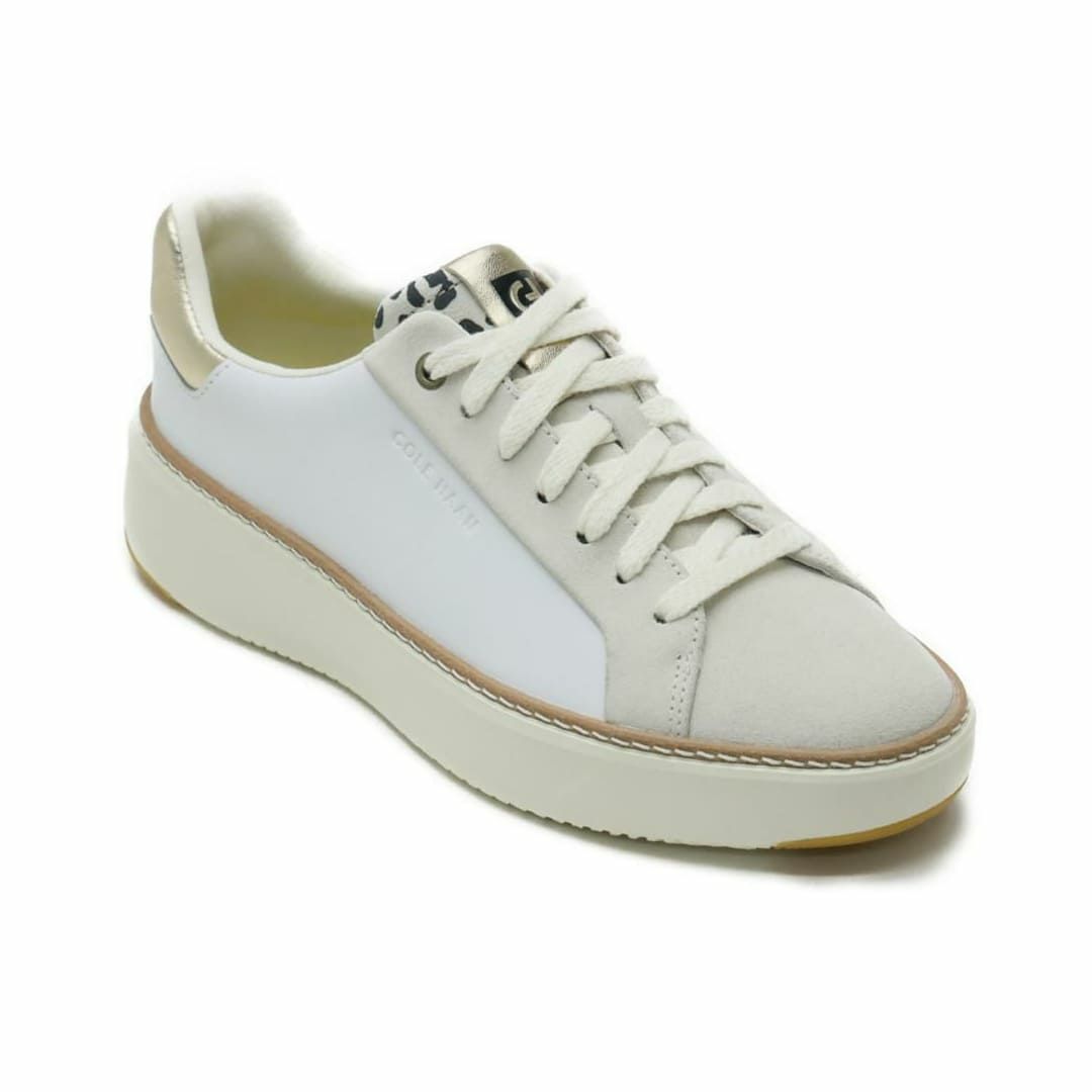 コールハーン レディース グランドプロトップスピン ホワイト レオパード 5