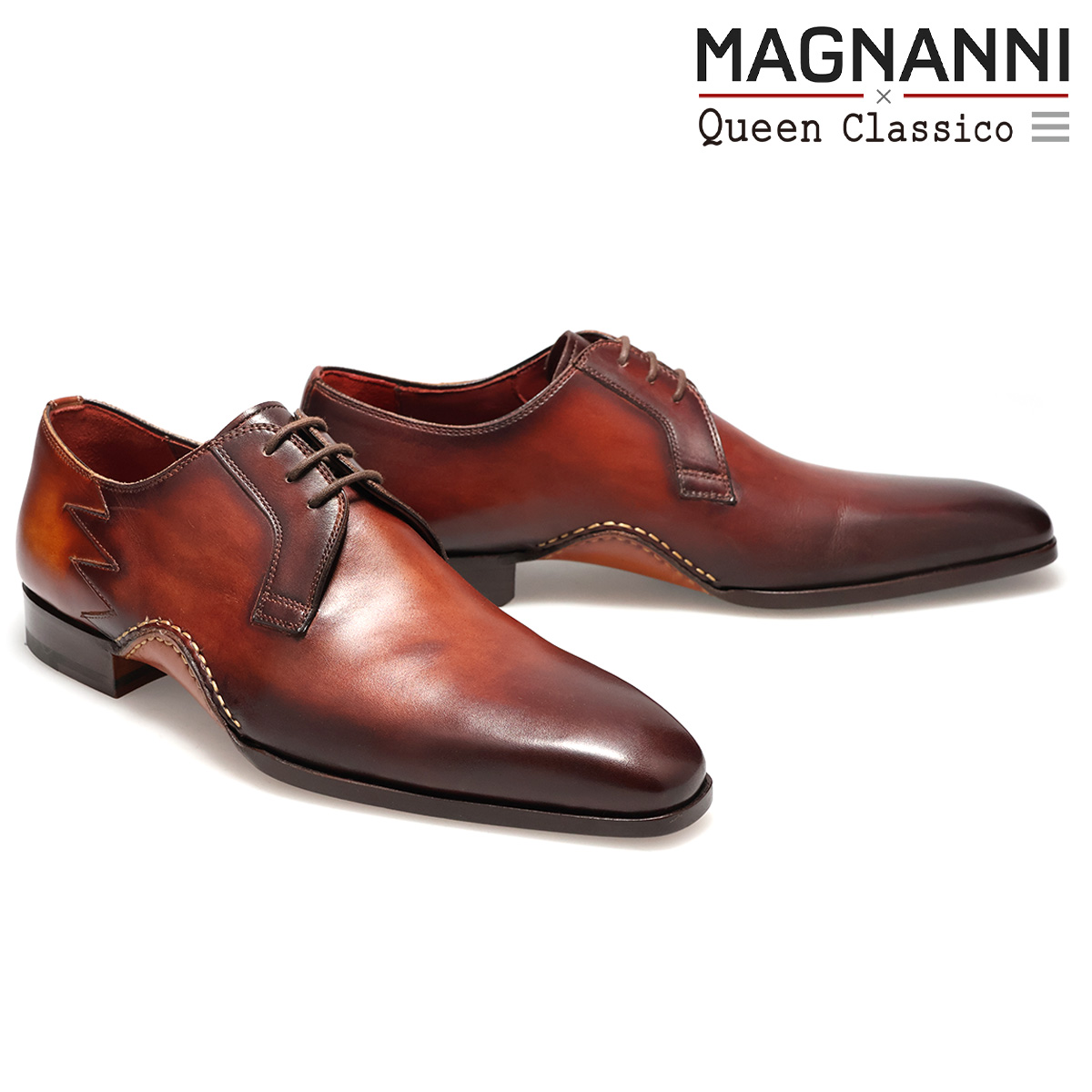 MAGNANNI 危な ブラウン オックスフォードシューズ 40