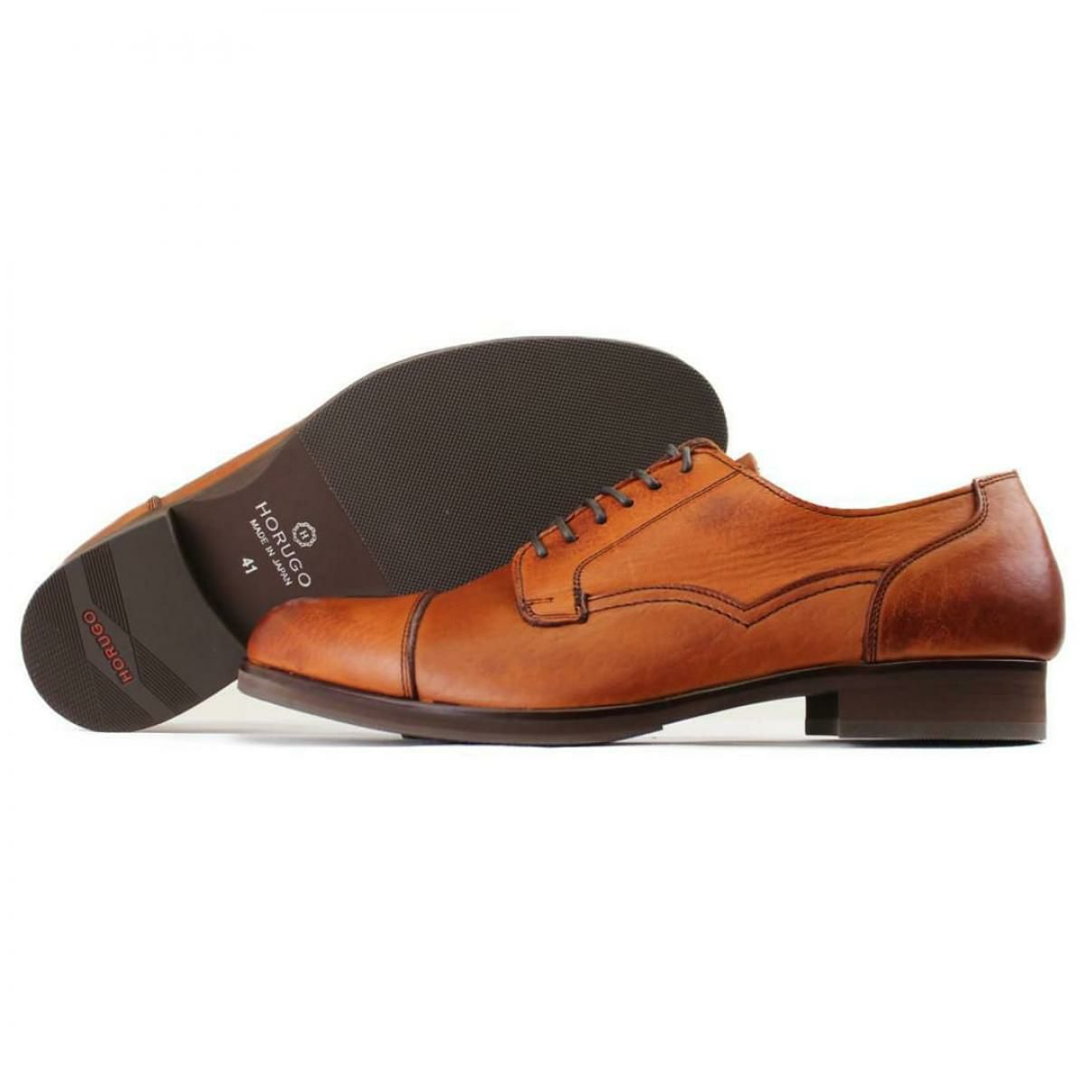 オルゴ メンズ カジュアルシューズ 外羽根ストレートチップ 国産(日本製) HORUGO hs002