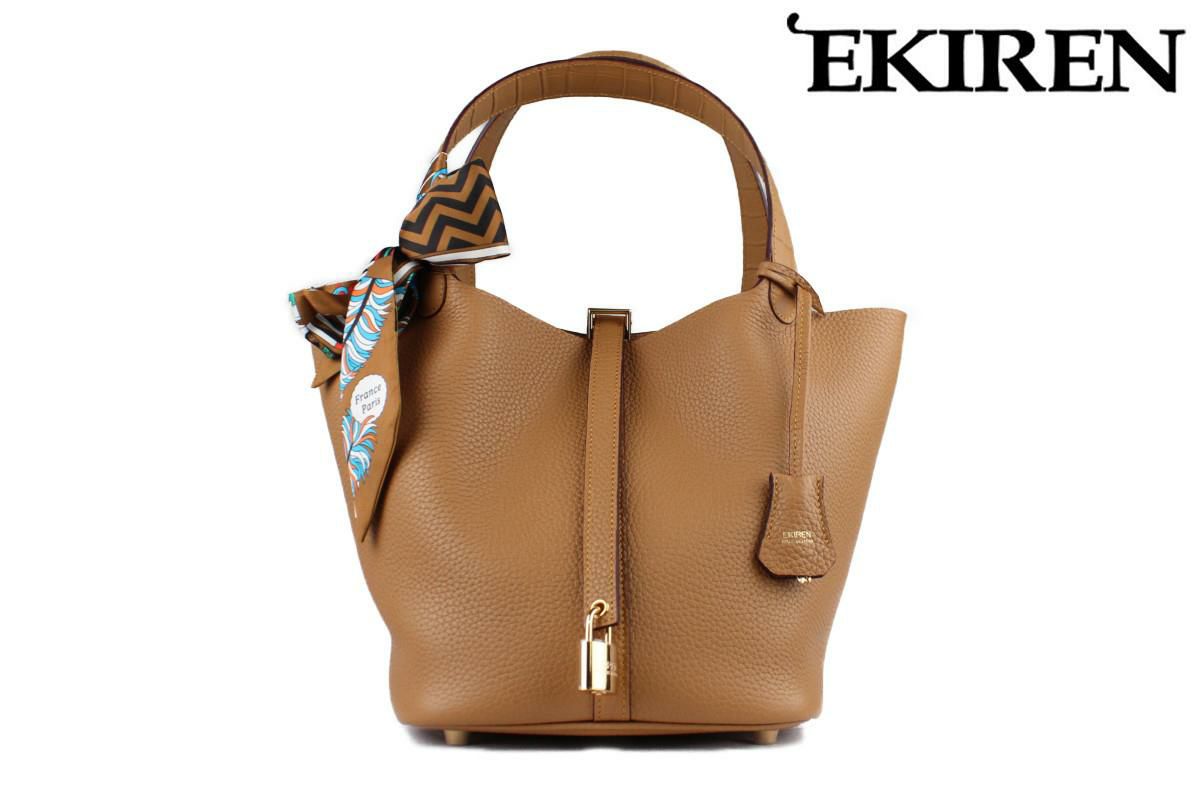 EKIREN·ショルダーバッグ（TOGO牛革xキャメル色） ビビり 