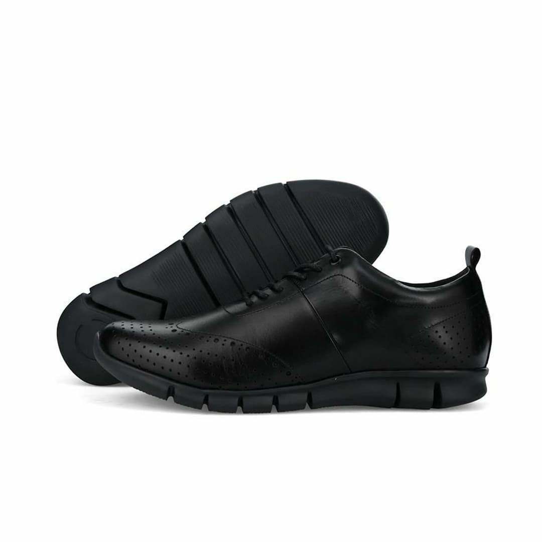 ハッシュパピー メンズ レザースニーカー m-7102tbkbk ブラック 7