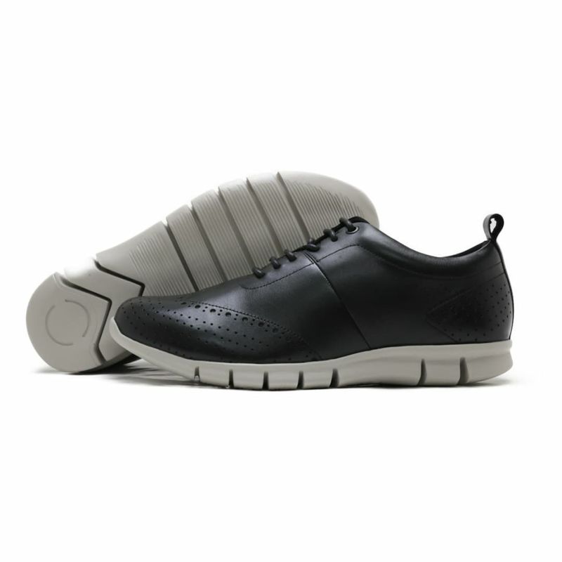 ハッシュパピー メンズ レザースニーカー m-7102tbkbk グレー　4