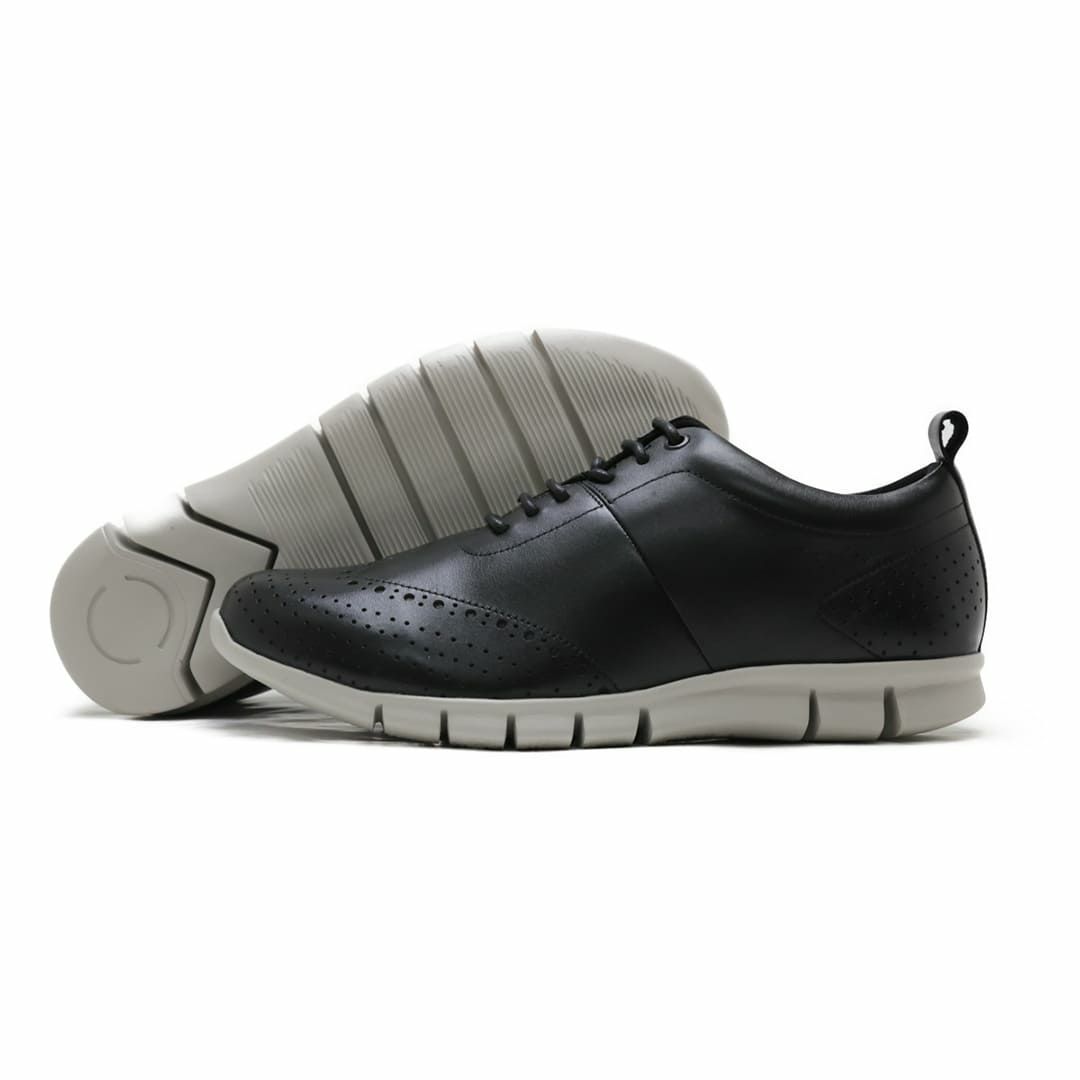 ハッシュパピー メンズ レザースニーカー m-7102tbkbk グレー　4