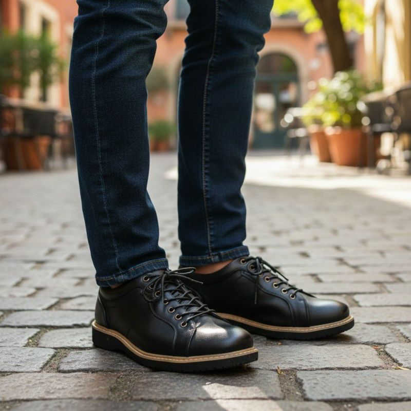 ハッシュパピー メンズ 外羽根プレーン m-7120t 着用 ブラック