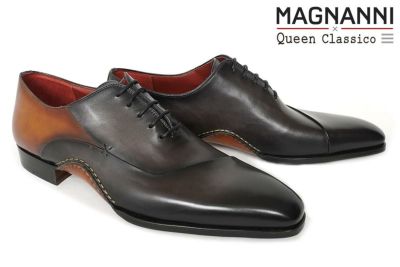 クインクラシコオリジナルモデル】 マグナーニ / MAGNANNI メンズ ドレスシューズ 25694 マグナーニ × クインクラシコ/  コンビネーション プレーントゥ グレーネイビー スペイン製 の通販｜クインクラシコ公式オンラインストア