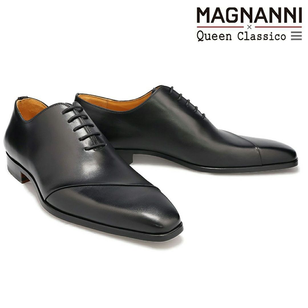 極美品□MAGNANNI【24.0】ストレートチップ 甘から メダリオン パティーヌ 