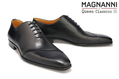 マグナーニ / MAGNANNI メンズ ドレスシューズ 23869-a マグナーニ クインクラシコ セレクション / 斜め切り替えストレートチップ  ブラック スペイン製 の通販｜クインクラシコ公式オンラインストア