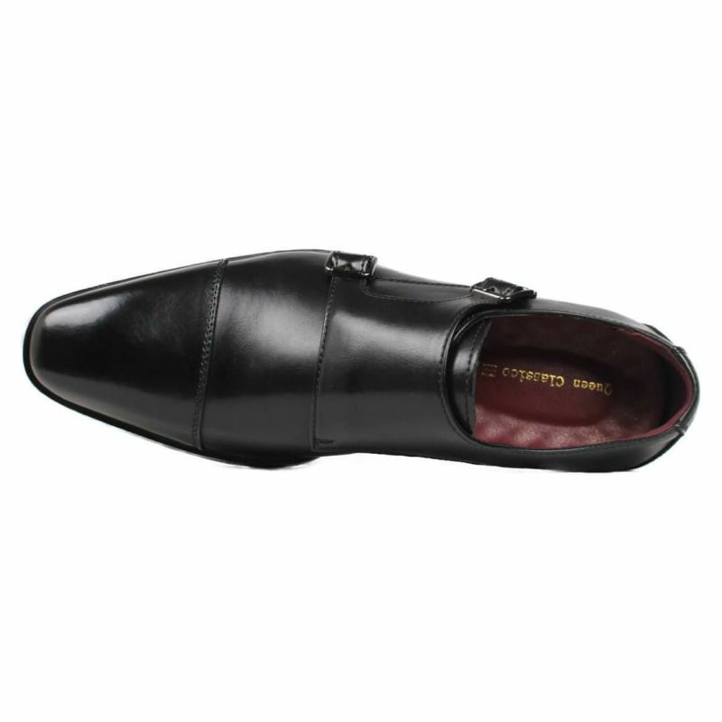 クインクラシコ メンズ ドレスシューズ ダブルモンク ストレートチップ