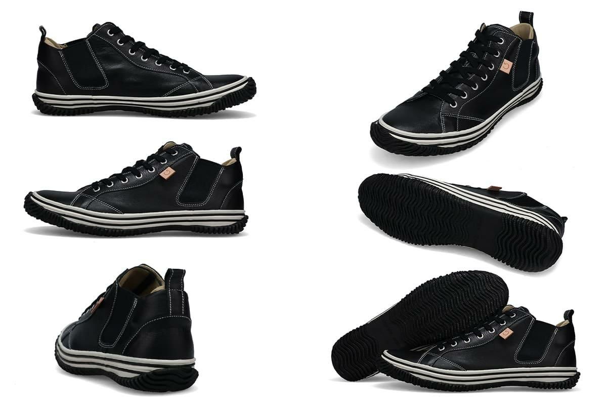 スピングル メンズ スニーカー Spingle サイドゴアミッドカット 国産(日本製) 