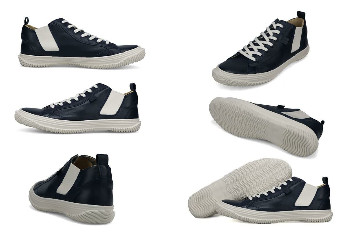 スピングル メンズ スニーカー Spingle サイドゴアミッドカット 国産(日本製) 