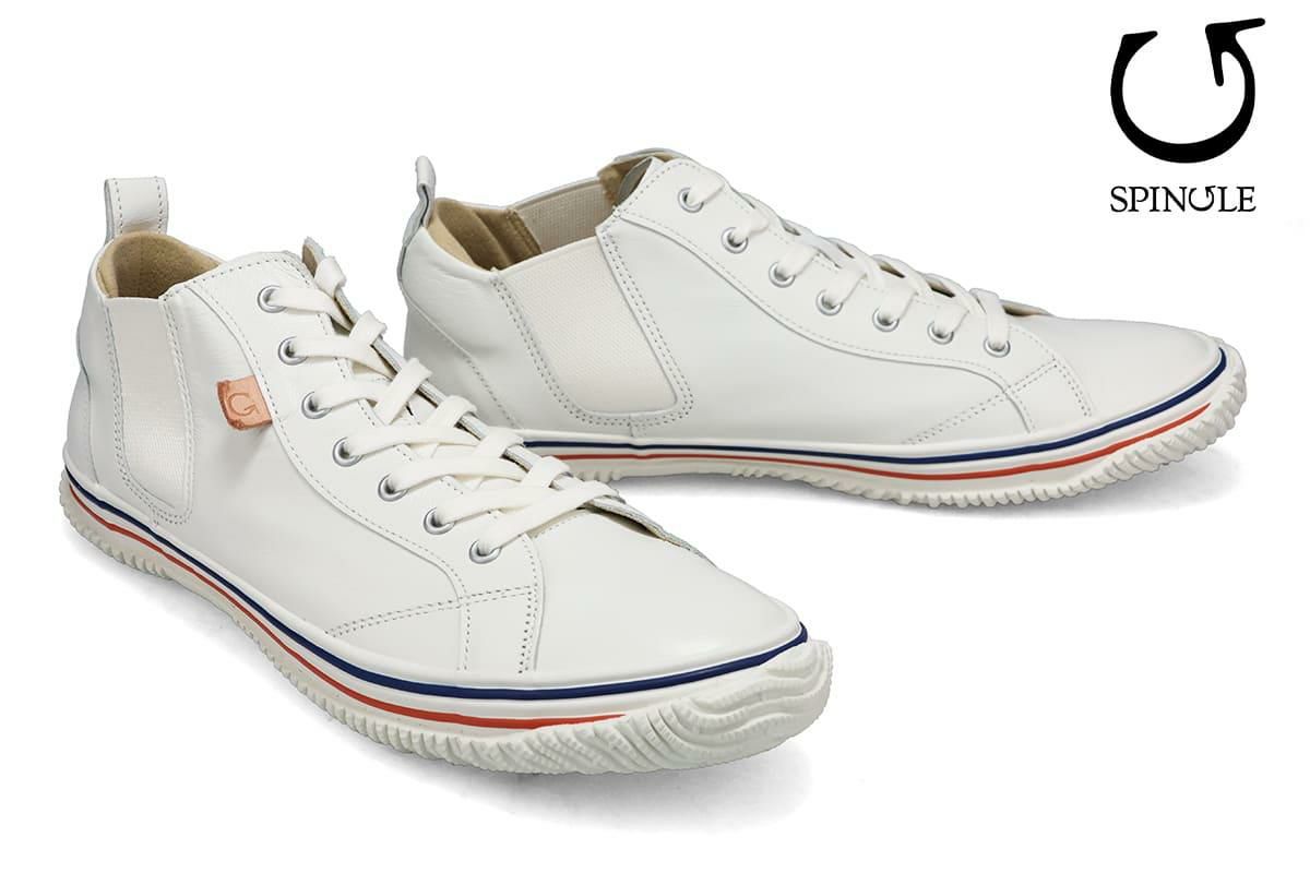 スピングル メンズ スニーカー Spingle サイドゴアミッドカット 国産(日本製) 