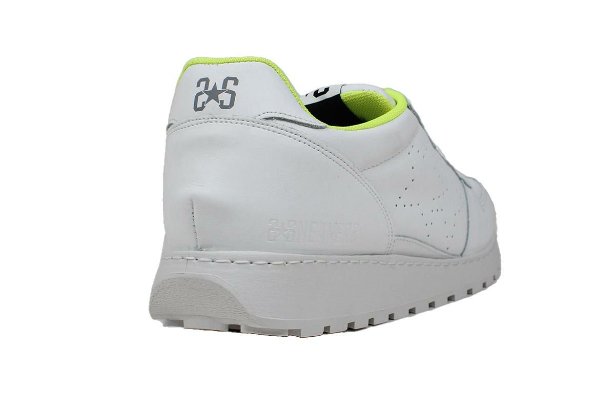 ツースター レディース レザースニーカー ホワイト イエロー 6