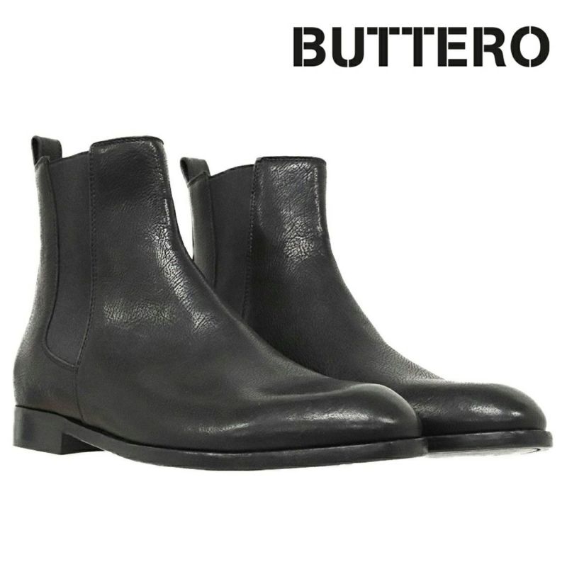 ブッテロ メンズ カジュアルシューズ ブラック