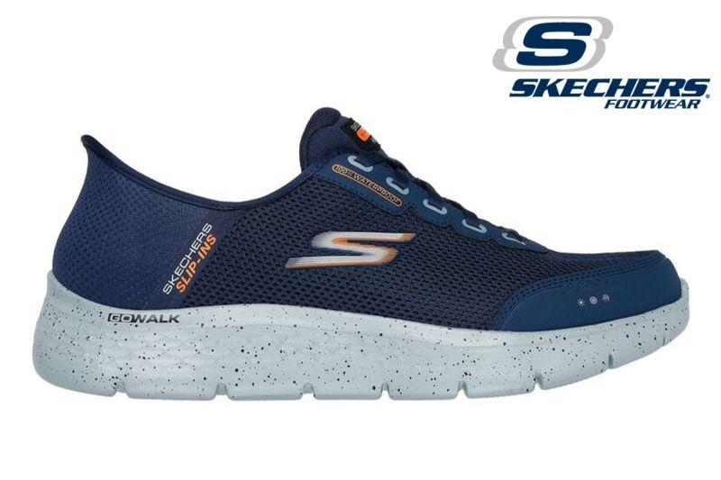 スケッチャーズ メンズ スニーカー スリップインズ ゴーウォークフレックス ウォータープルーフ ネイビー