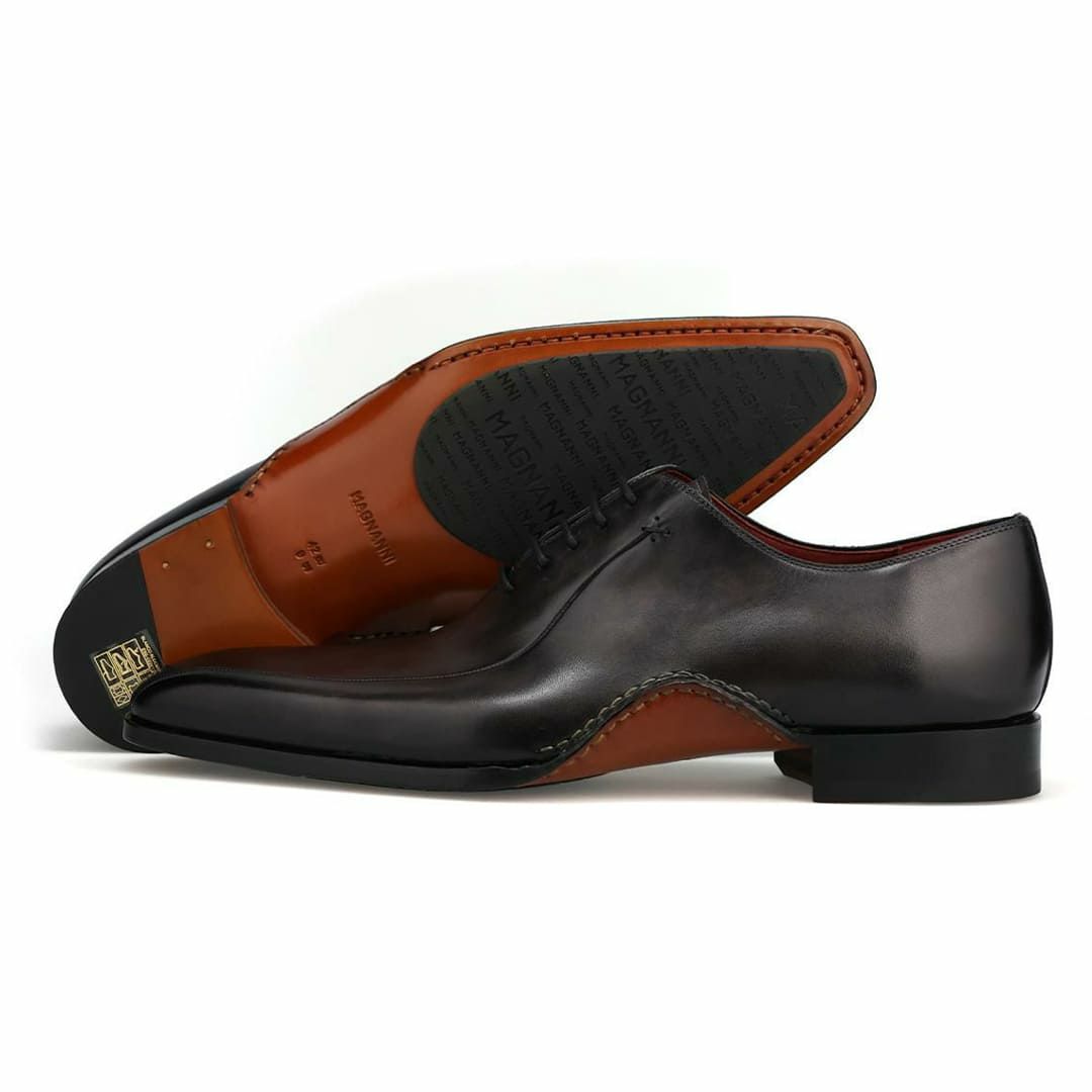 マグナーニ メンズ ドレスシューズ ラインステッチ ブラック12