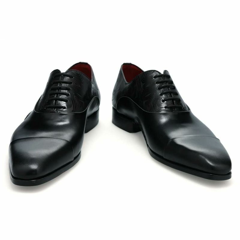 マグナーニ メンズ ドレスシューズ ミクストメディア オックスフォードブラック2